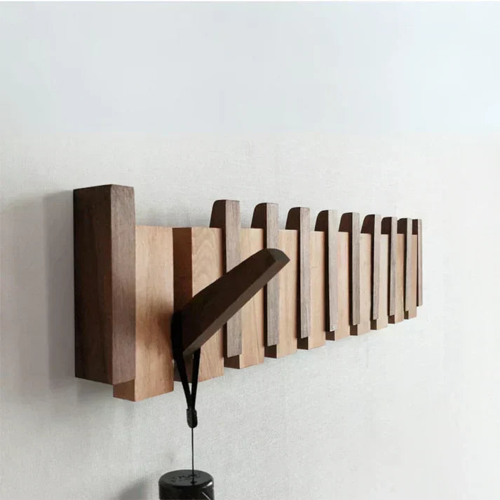 HarmonyCoat Piano Wood Coat Rack – Decorative Hooks for Hall and Living Room