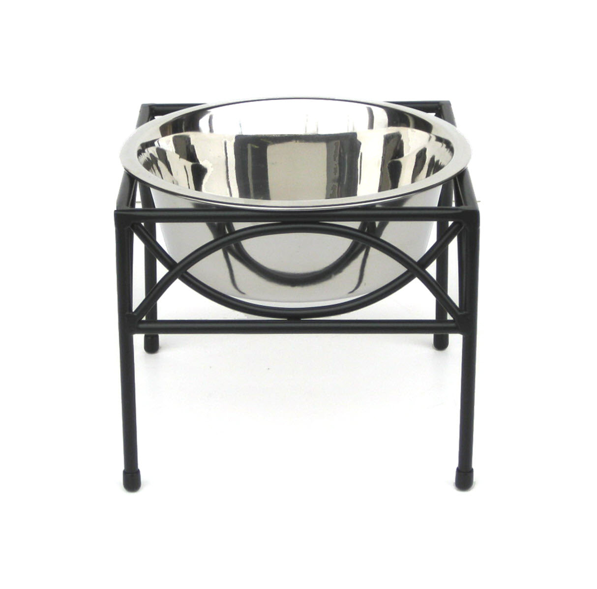 Regal Single Diner - Wrought Iron Metal Stand, Raised Dog Bowl Food, Water (5" / 7" / 12" Tall )