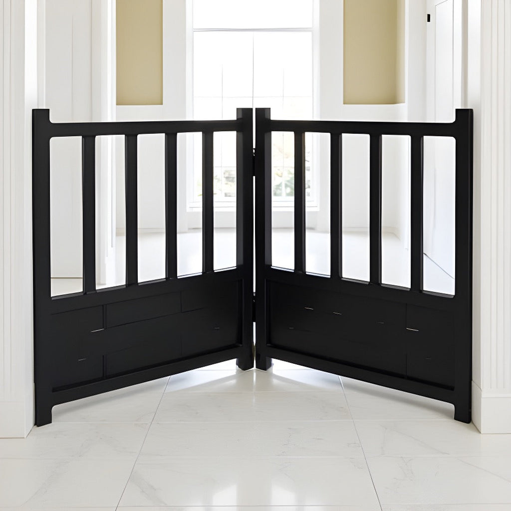 Royal Weave Freestanding 24" Tall Dog Gate Panels - Architectural Indoor Steel Pet Barrier Panels - Infinite Width