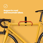 Folding Bike Wall Hook – Space-Saving Bike Hook with Protective Hooks