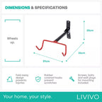 Folding Bike Wall Hook – Space-Saving Bike Hook with Protective Hooks