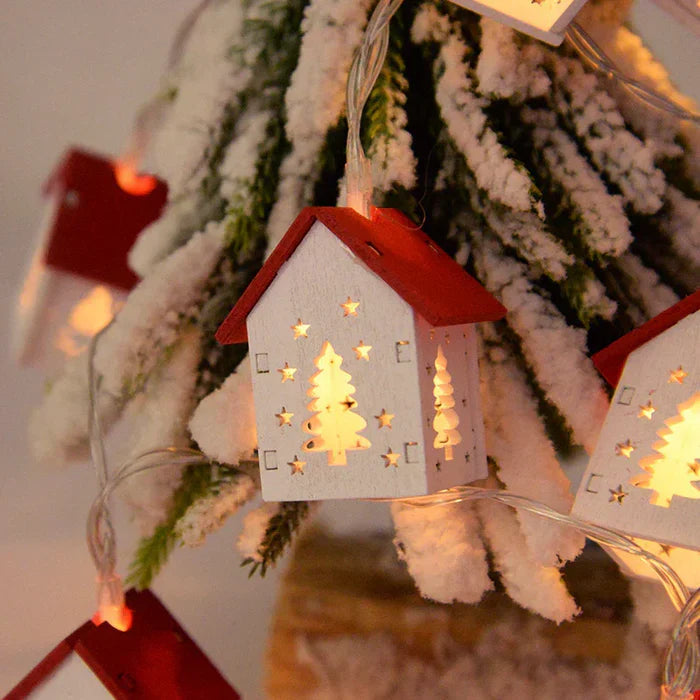 Illuminated Wooden Christmas Decoration with Integrated LED Light