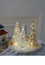 Mini Luminous Glass Christmas Tree Ornament