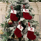 Cable-Knit Contrast Christmas Stockings