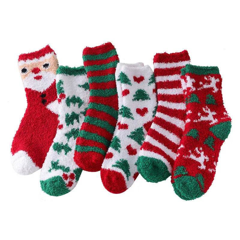 Fashion Simple Coral Fleece Christmas Stockings Gift Box