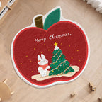 Cashmere-like Christmas Round Carpet Shaped