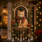 Christmas Crystal Wind Chime - 14 Festive Designs, 20 x 35 cm