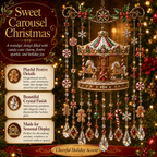 Christmas Crystal Wind Chime - 14 Festive Designs, 20 x 35 cm