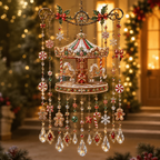 Christmas Crystal Wind Chime - 14 Festive Designs, 20 x 35 cm