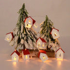 Illuminated Wooden Christmas Decoration with Integrated LED Light