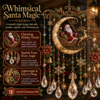 Christmas Crystal Wind Chime - 14 Festive Designs, 20 x 35 cm