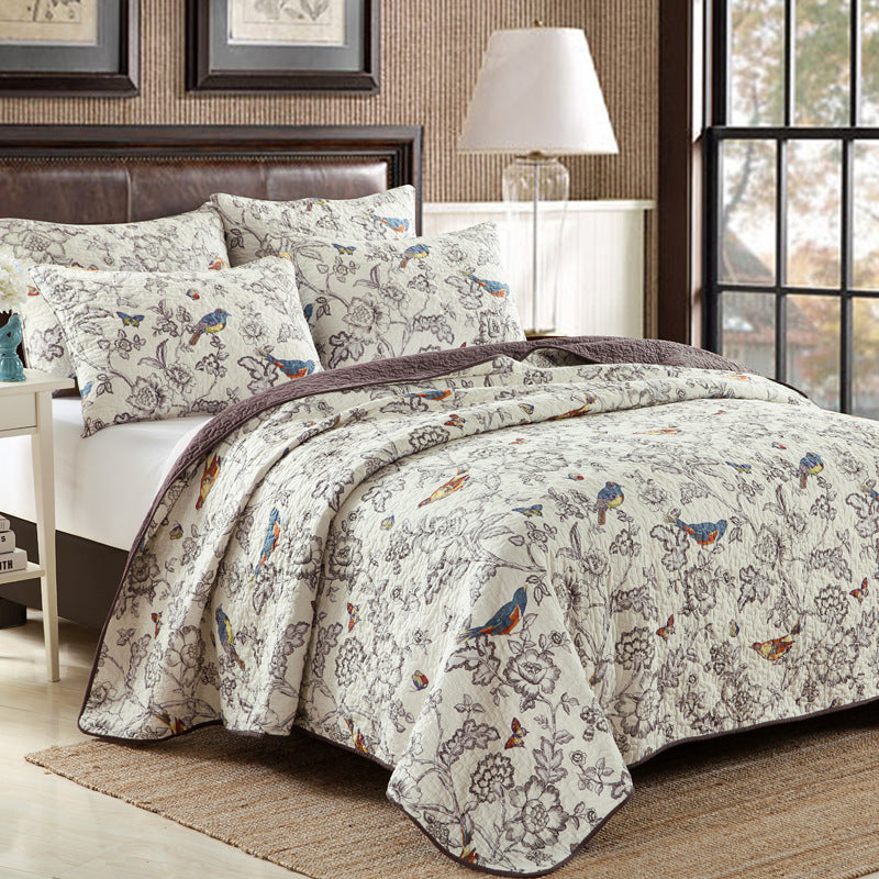 Christmas Pure Cotton Water Quilt Three-piece Set