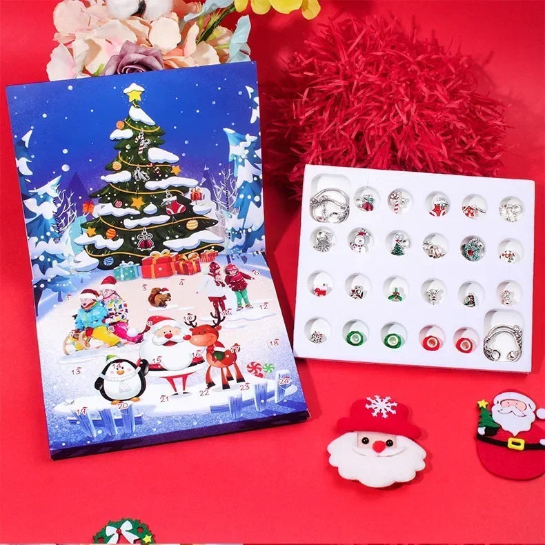 JoyCraft Adventskalender Giftbox 2025 – 24-daagse DIY kalender voor meisjes met sneeuwman & kerstman