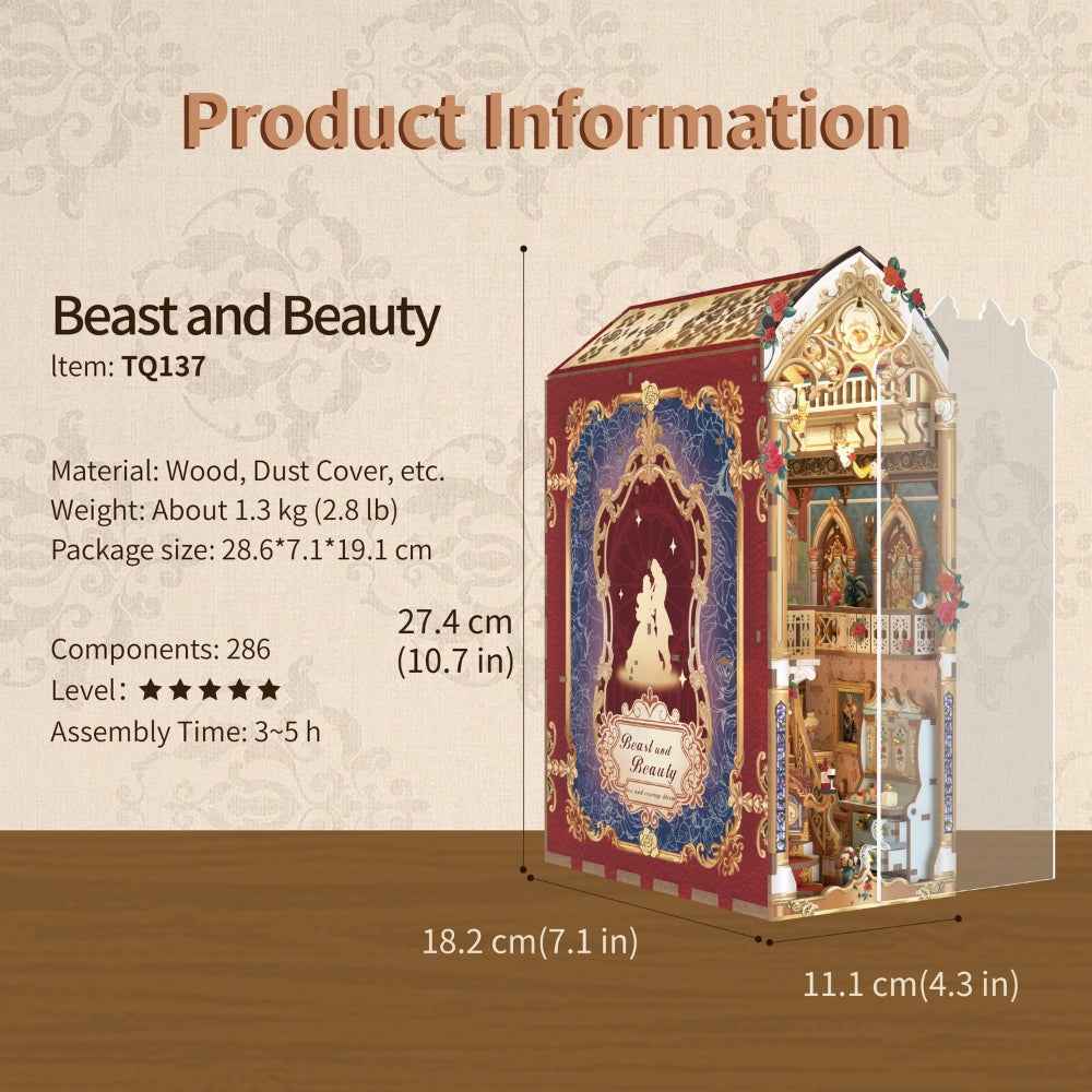 Beast and Beauty DIY Book Nook Kit