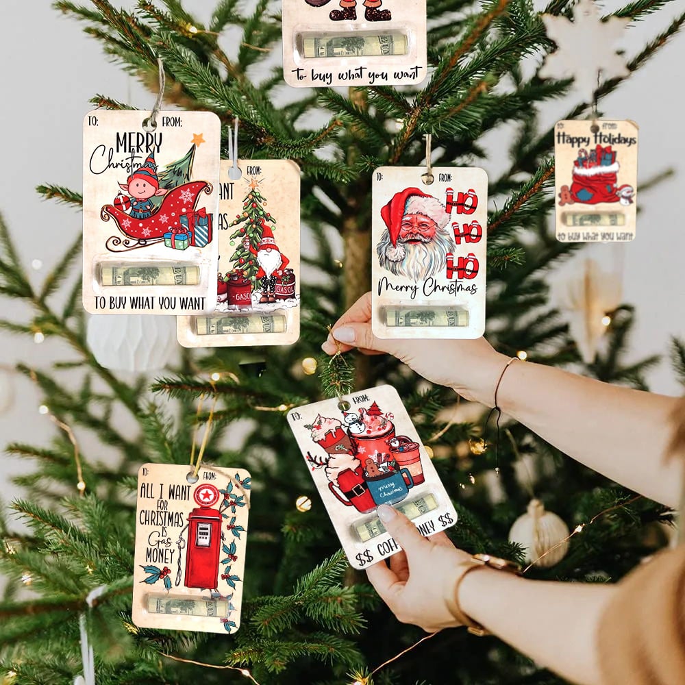 Christmas Wooden Money Holder Ornament