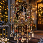 Christmas Crystal Wind Chime - 14 Festive Designs, 20 x 35 cm