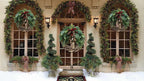 Christmas Wreath | Boho Style | Rustic Vine Base with Pinecones & Golden Bells