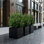 Seeley Cube Block Planter - Architectural Steel-Reinforced Fiberglass w/ Drainage, Indoor / Outdoor (14" / 20" / 24" / 30" Square)