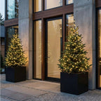 Seeley Cube Block Planter - Architectural Steel-Reinforced Fiberglass w/ Drainage, Indoor / Outdoor (14" / 20" / 24" / 30" Square)