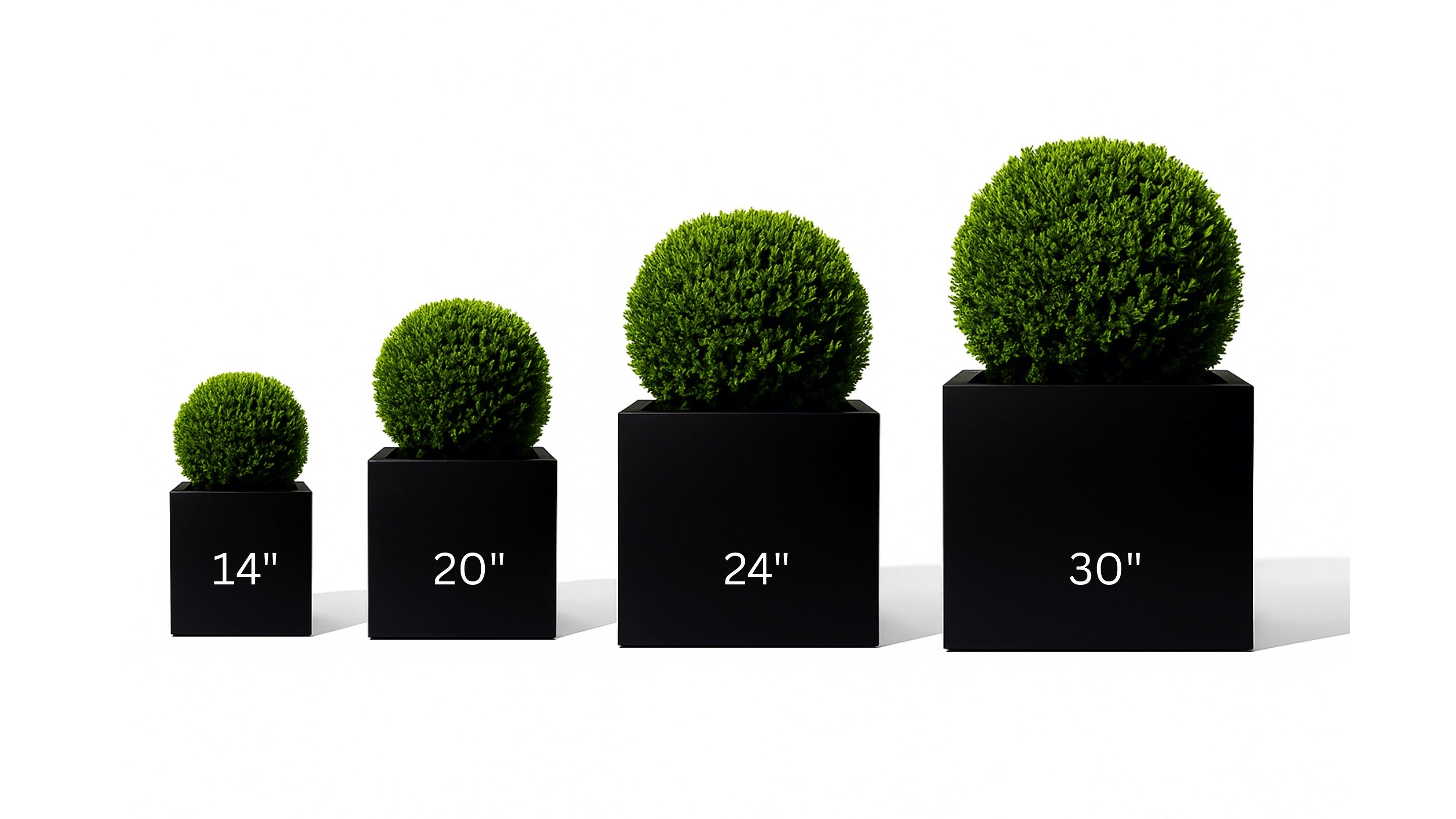 Seeley Cube 30" Extra Large Block Fiberglass Planter Box - Heavy Duty Steel Reinforced - Indoor / Outdoor Tree Planter w/ Drainage