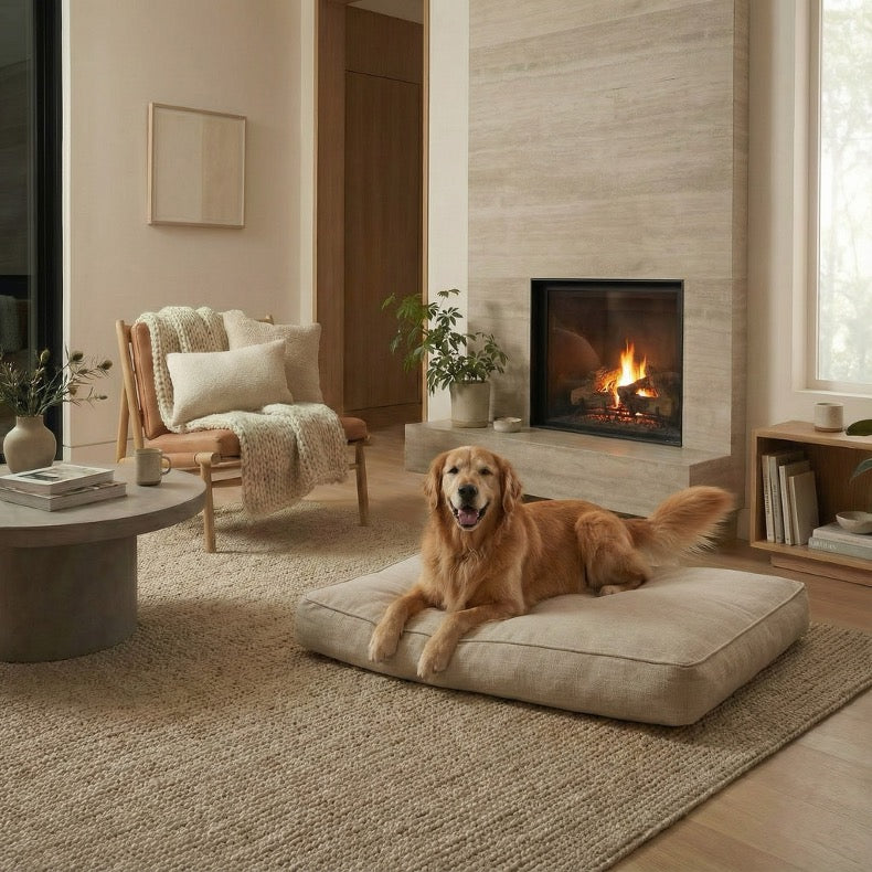 Shona Sprawler Bed - Modern, Upholstery Grade Dog Bed. Small 30" Long - M / L 36" Long