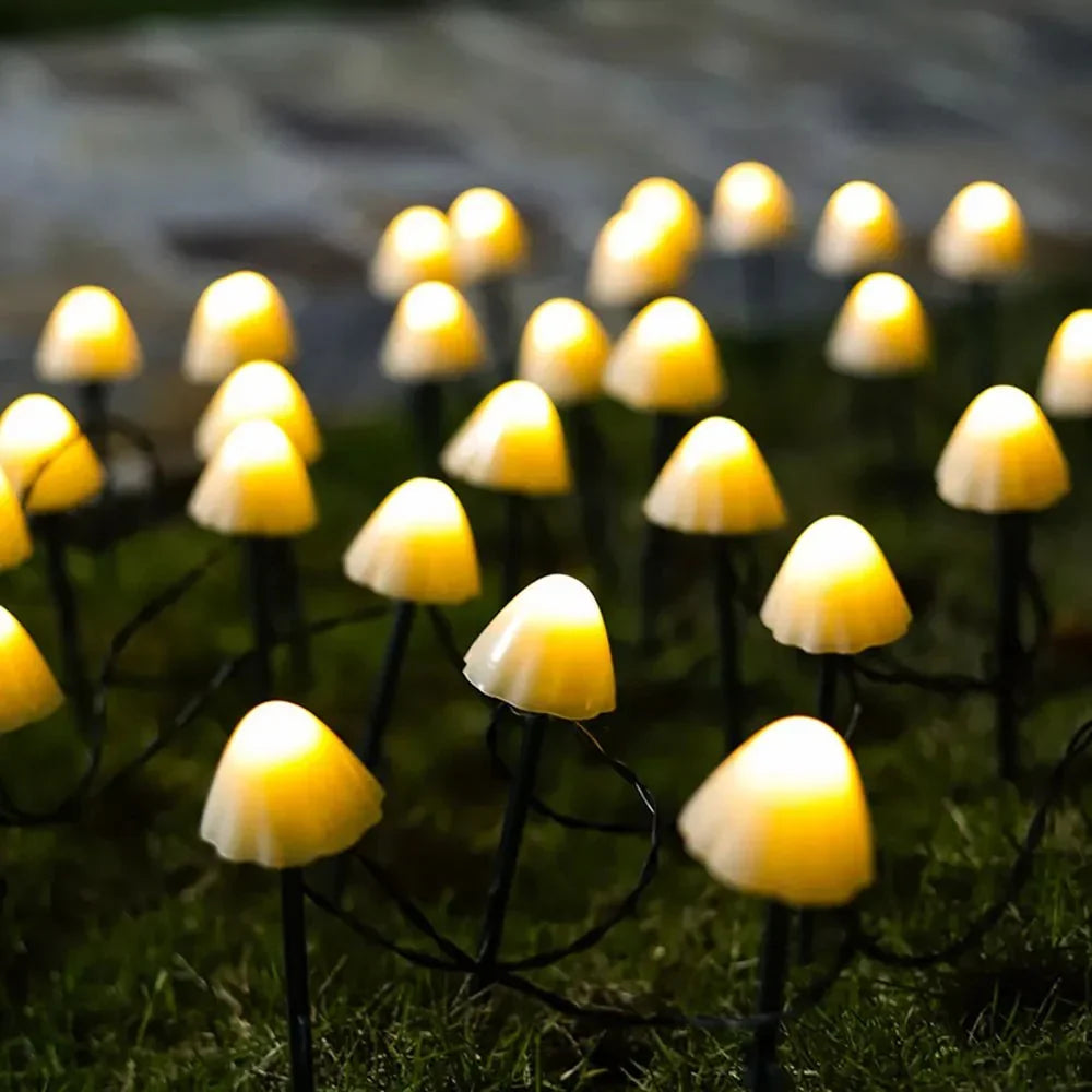 Solar Mushroom Garden Lights, LED Outdoor Solar Pathway Decor