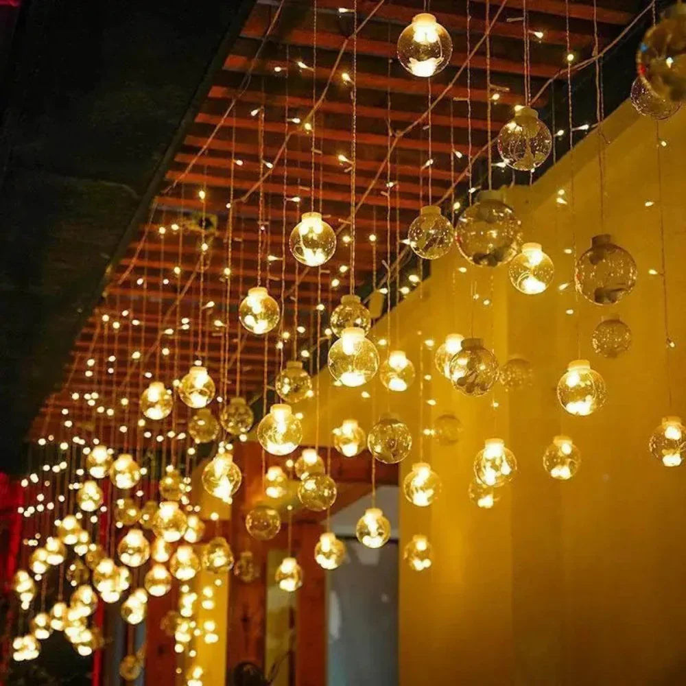 Solar Pendant String Lights, LED Outdoor Garden Patio Decorative Lights
