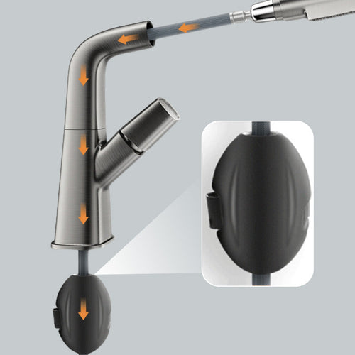 1-Hole Sink Mixer Tap with Pull-Out Spray Head