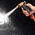 High-pressure garden hose nozzle made of metal | Bowlift