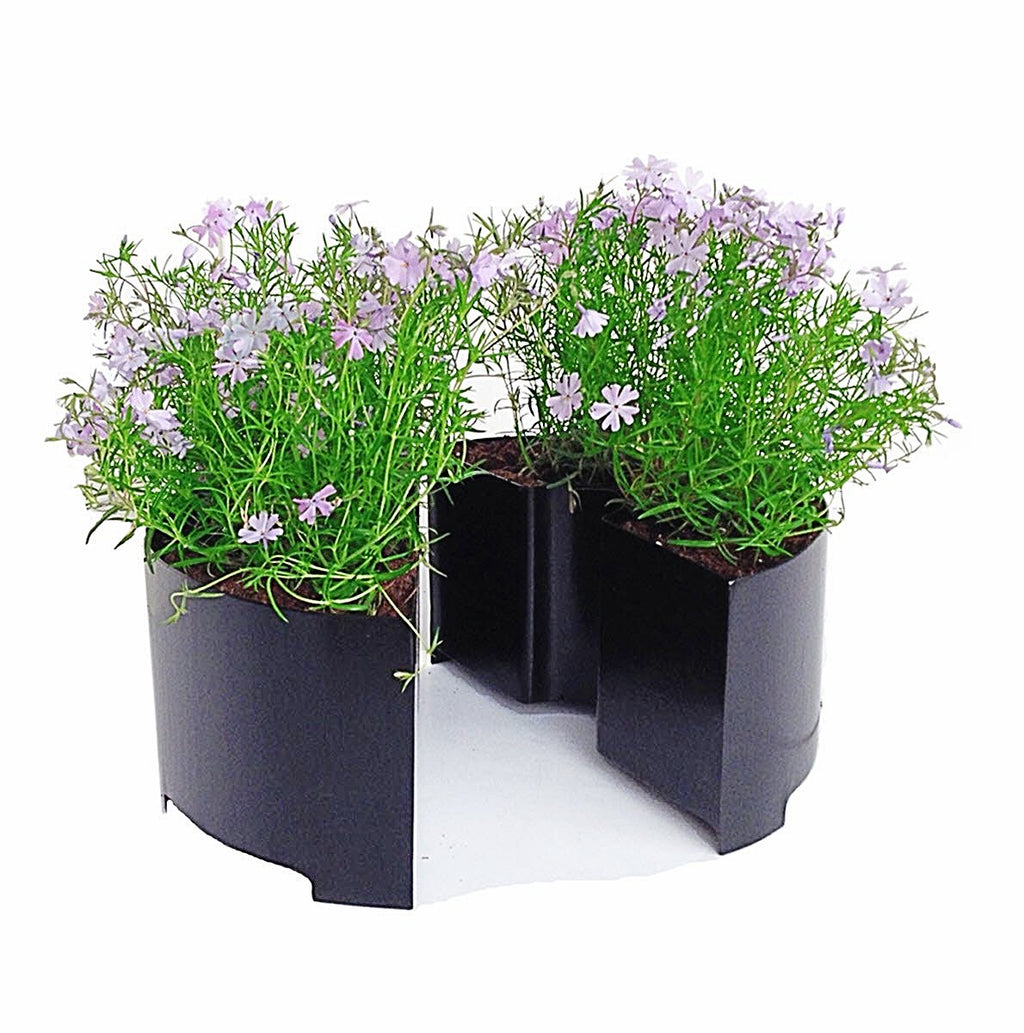 Picnic Tabletop Planter. Modern Umbrella Planter, Black Galvanized Steel 2 pc, Small - Large