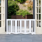 Backyard Dog 32" Tall Freestanding Outdoor Dog Gate - Weatherproof, Adjustable, Foldable Barrier (28" - 80" Extra Wide)
