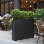Aster Tall Span Planter - Heavy Duty Fiberglass w/ Steel - Plant Shelf - Indoor / Outdoor Divider  (38" L x 11" W x 29" H)