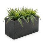Thomas Faux Concrete Long Block Planter - Steel Reinforced Architectural Fiberglass w/ Drainage (30" L x 16" W x 16" Tall)