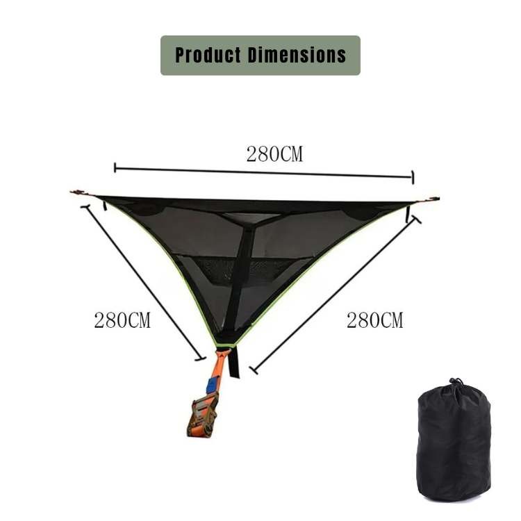 Triangle Camping Hammock with Straps, Portable Outdoor Mesh Hammock
