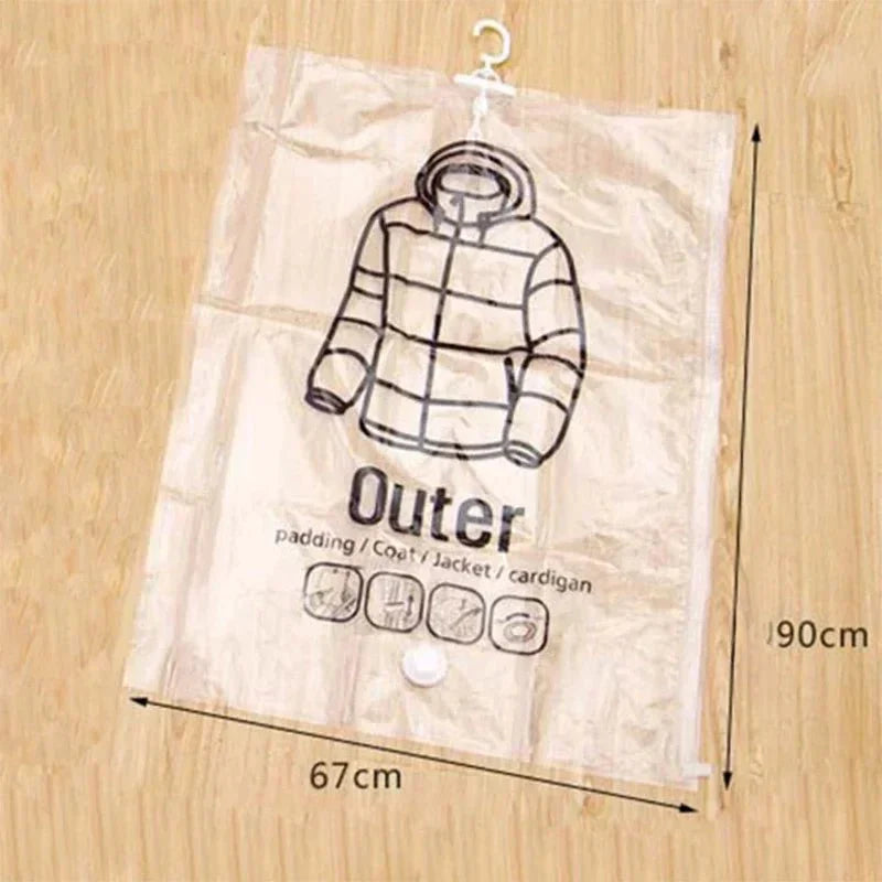 Vacuum Storage Bags – Space-Saving Clothing Organizer – Dust and Moisture Protection – Reusable Wardrobe Solution