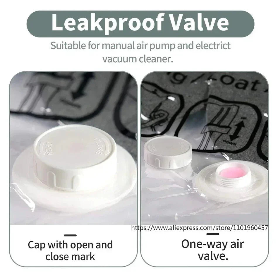 Vacuum Storage Bags – Space-Saving Clothing Organizer – Dust and Moisture Protection – Reusable Wardrobe Solution