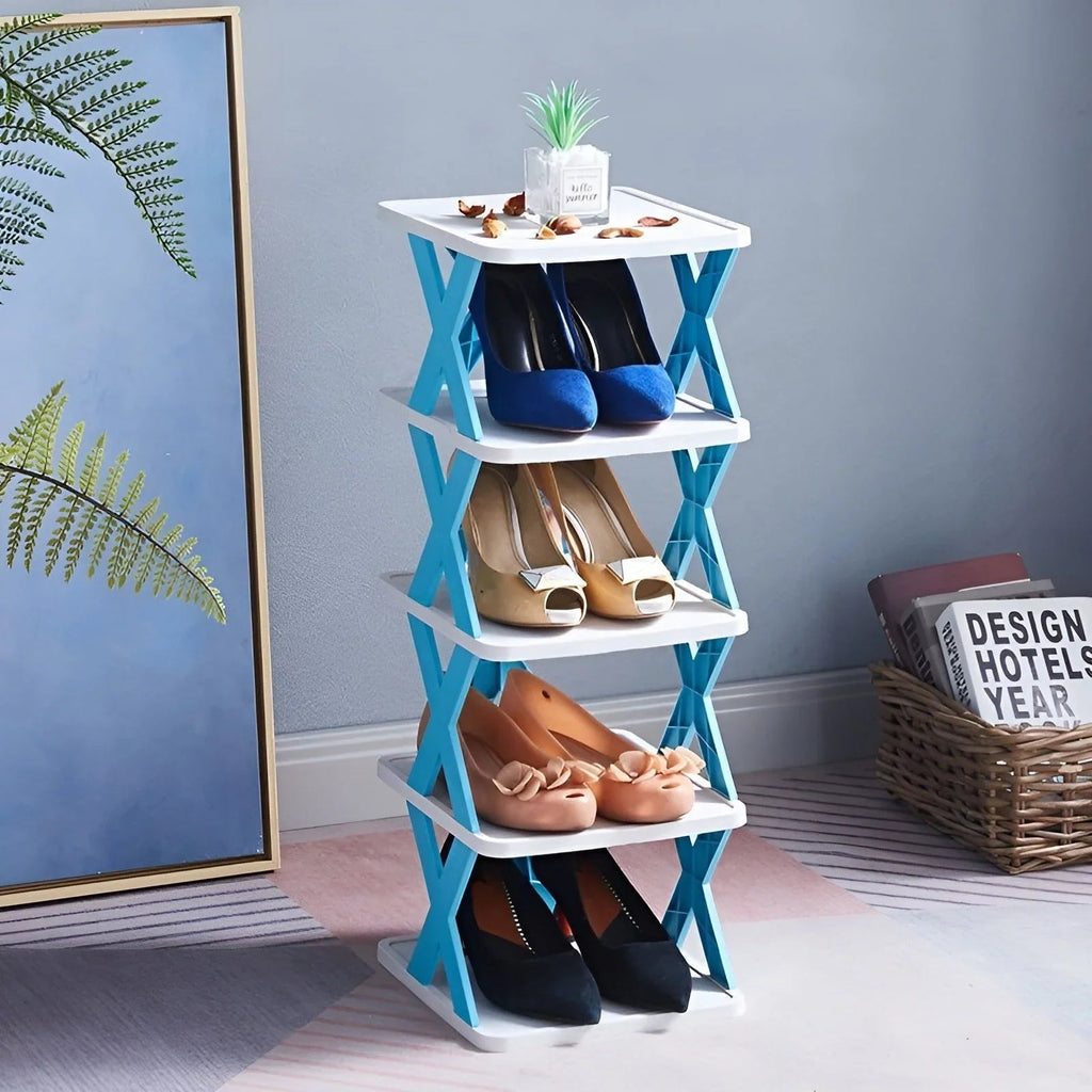 Multifunctional and Foldable Shoe Rack for Space-Saving Storage