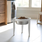 Vision Single Diner - Modern Minimalist Indoor / Outdoor Elevated Dog Bowl w/ Metal Stand (5.5" / 10" Stand)
