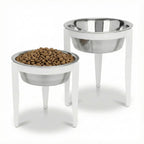 Vision Single Diner - Modern Minimalist Indoor / Outdoor Elevated Dog Bowl w/ Metal Stand (5.5" / 10" Stand)
