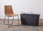Winona Rectangle Span Planter - Architectural Ribbed Fiberglass, Large Outdoor / Indoor (30" L x 12" W x 17" H)