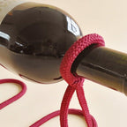 Zigzag Bottle Holder - Hanging Rope Wine Rack